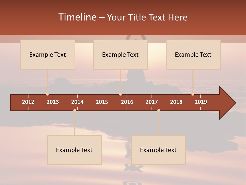 Woman Doing Yoga At Sunset On The Seashore PowerPoint Template