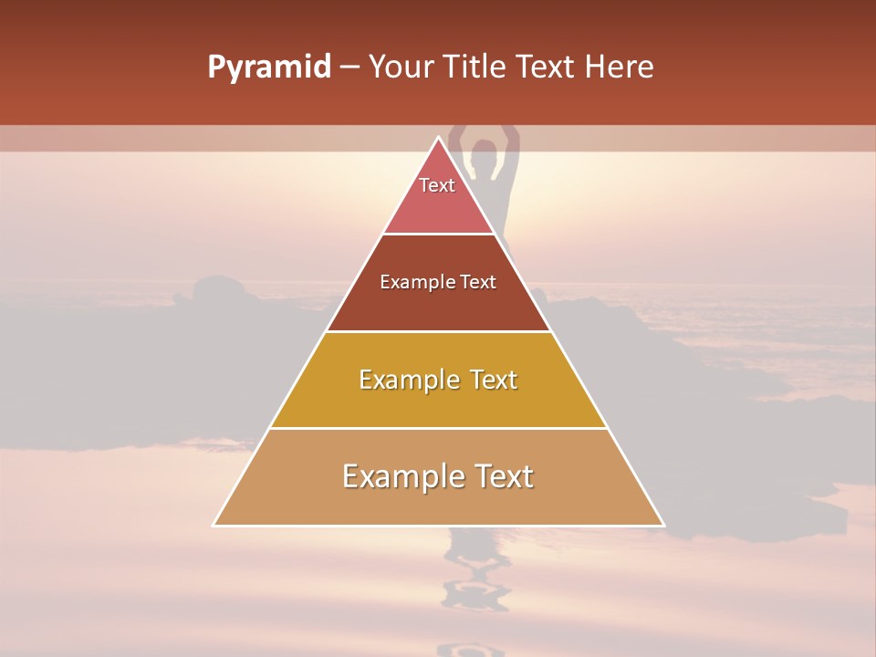 Woman Doing Yoga At Sunset On The Seashore PowerPoint Template