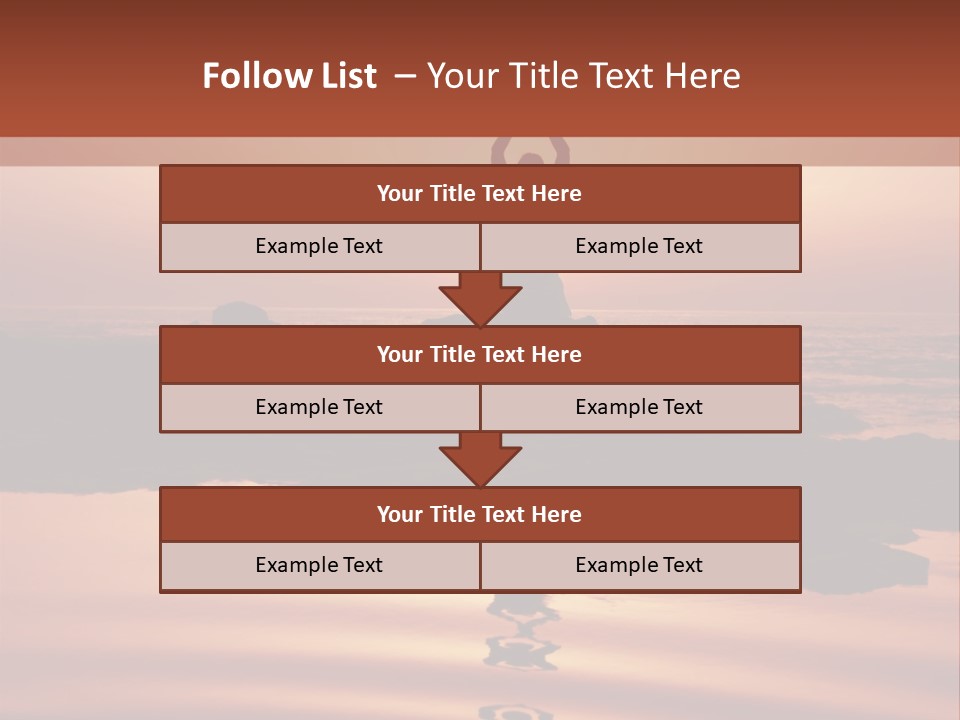 Woman Doing Yoga At Sunset On The Seashore PowerPoint Template