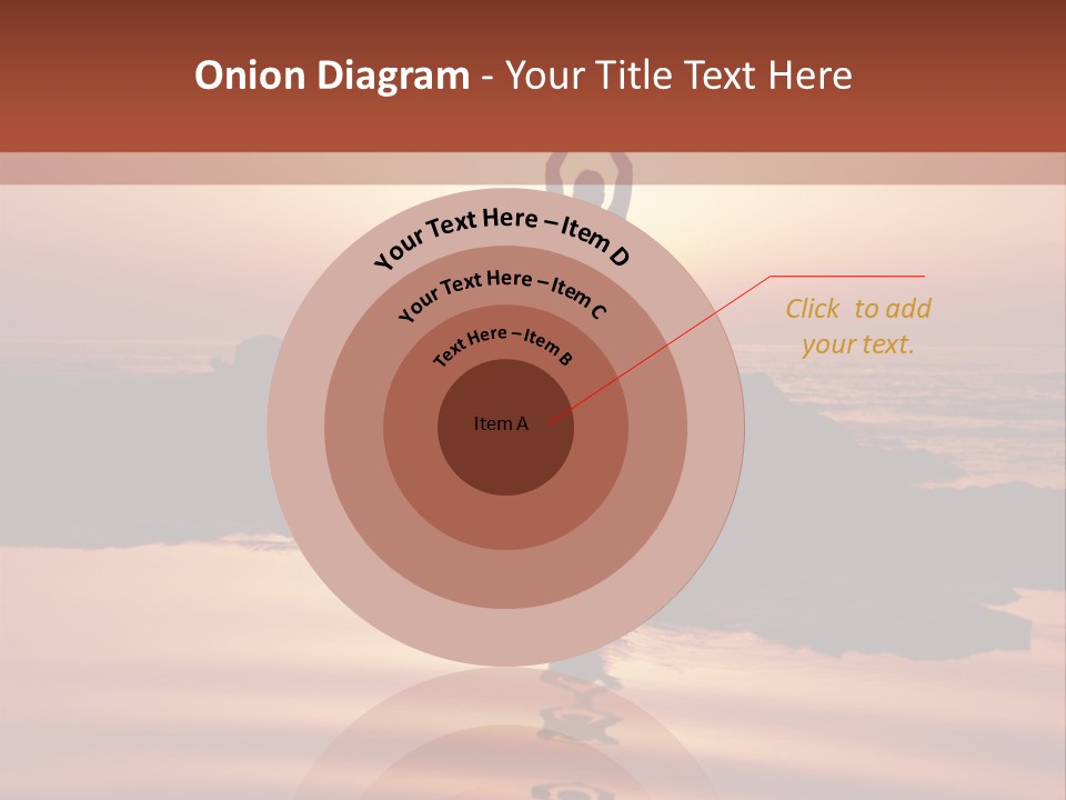 Woman Doing Yoga At Sunset On The Seashore PowerPoint Template