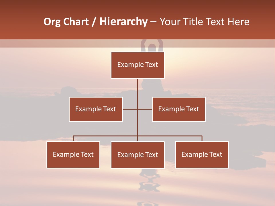 Woman Doing Yoga At Sunset On The Seashore PowerPoint Template