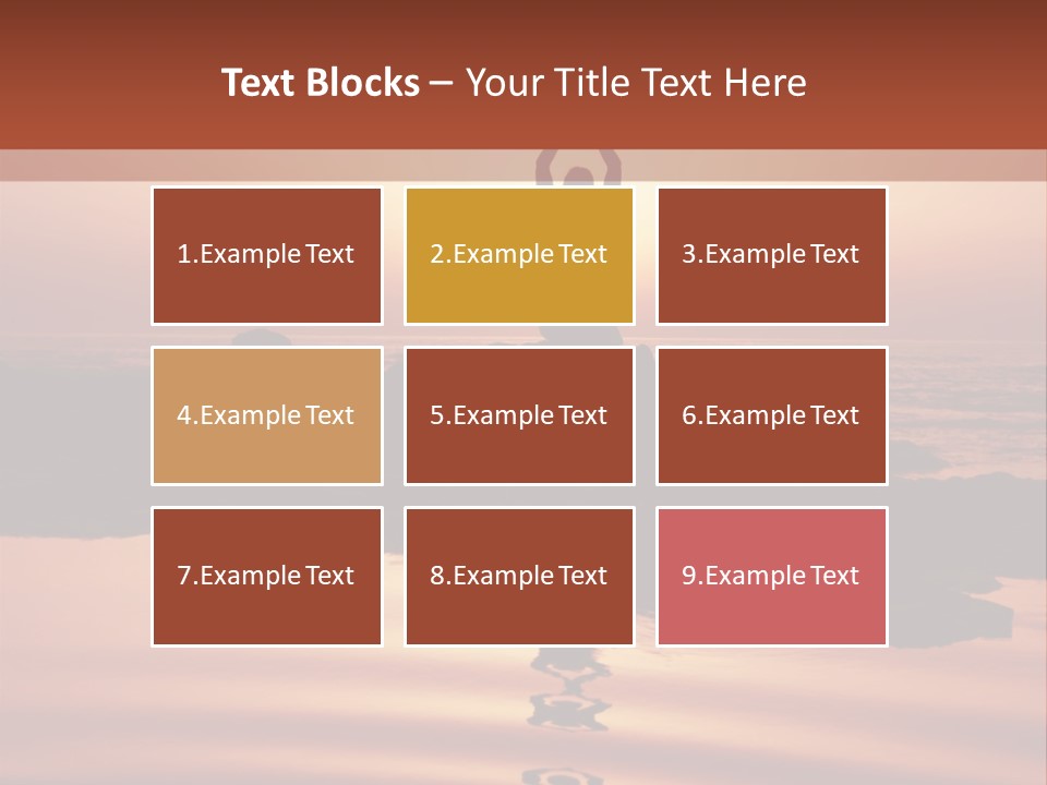 Woman Doing Yoga At Sunset On The Seashore PowerPoint Template