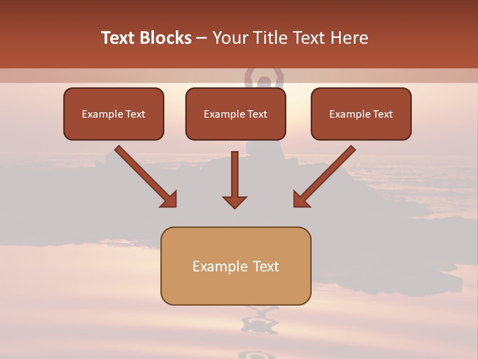 Woman Doing Yoga At Sunset On The Seashore PowerPoint Template