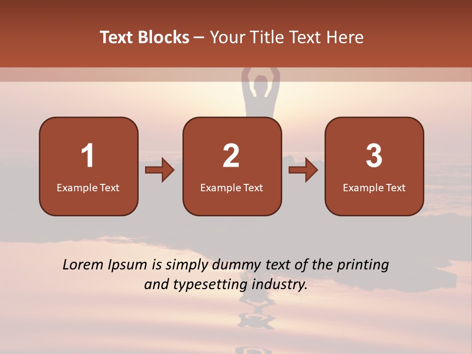 Woman Doing Yoga At Sunset On The Seashore PowerPoint Template