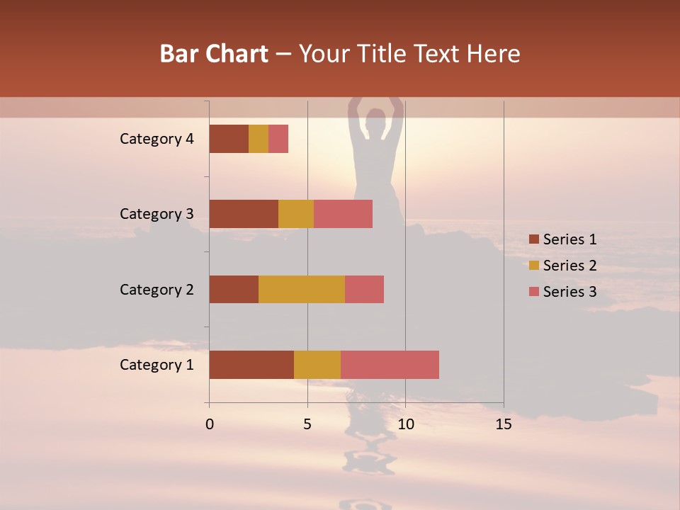 Woman Doing Yoga At Sunset On The Seashore PowerPoint Template