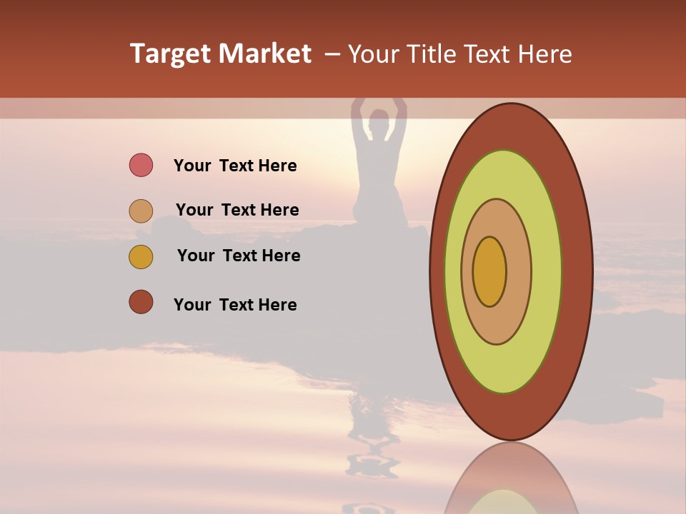 Woman Doing Yoga At Sunset On The Seashore PowerPoint Template