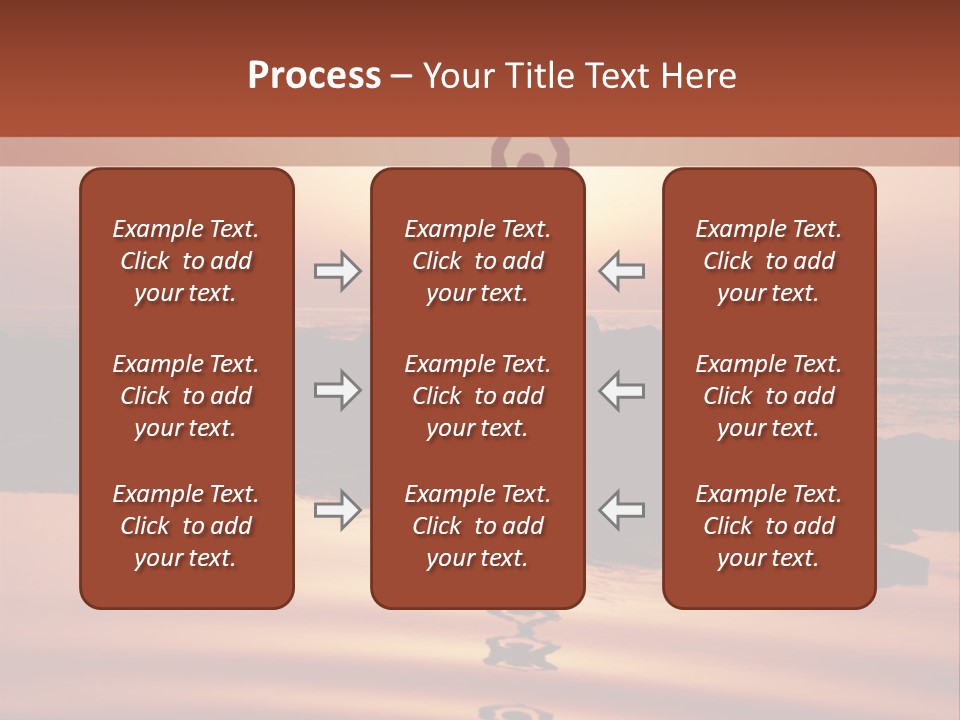 Woman Doing Yoga At Sunset On The Seashore PowerPoint Template