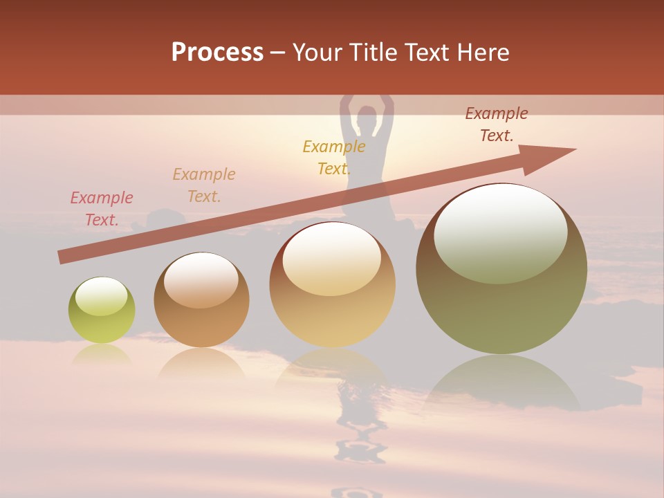 Woman Doing Yoga At Sunset On The Seashore PowerPoint Template