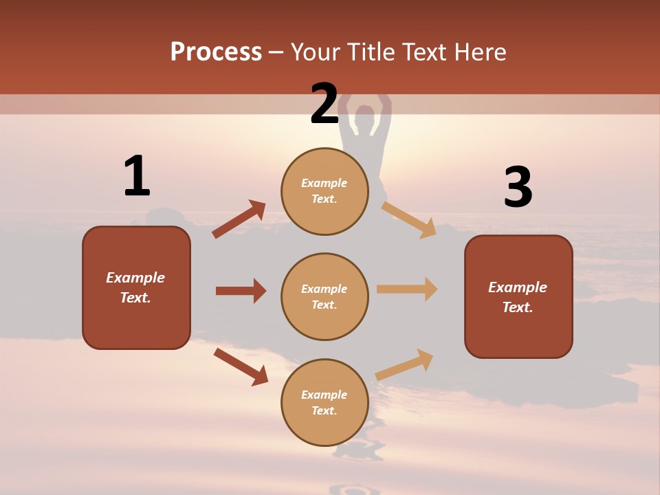 Woman Doing Yoga At Sunset On The Seashore PowerPoint Template