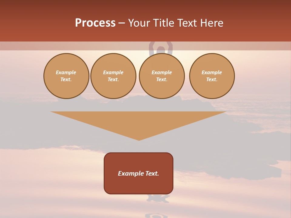 Woman Doing Yoga At Sunset On The Seashore PowerPoint Template