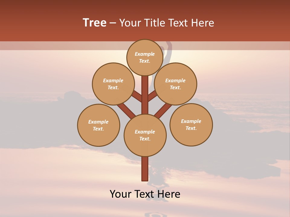 Woman Doing Yoga At Sunset On The Seashore PowerPoint Template