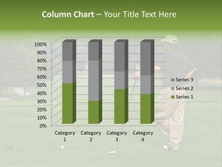 Golfer Waiting For The Fairway To Clear So That He Can Make His Drive From The Tee Box. PowerPoint Template