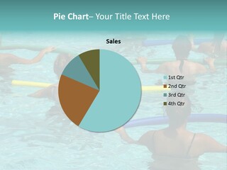 Wemen Doing Water Aerobic In Pool PowerPoint Template