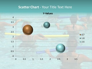 Wemen Doing Water Aerobic In Pool PowerPoint Template