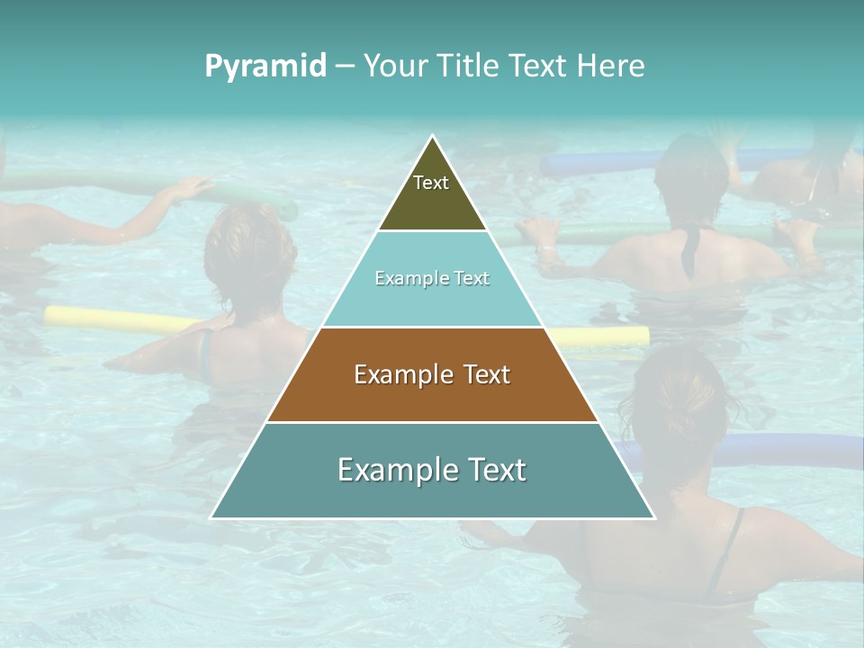 Wemen Doing Water Aerobic In Pool PowerPoint Template