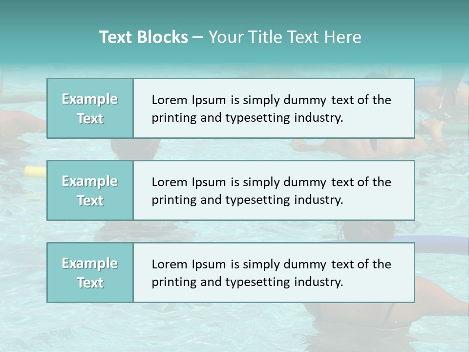 Wemen Doing Water Aerobic In Pool PowerPoint Template