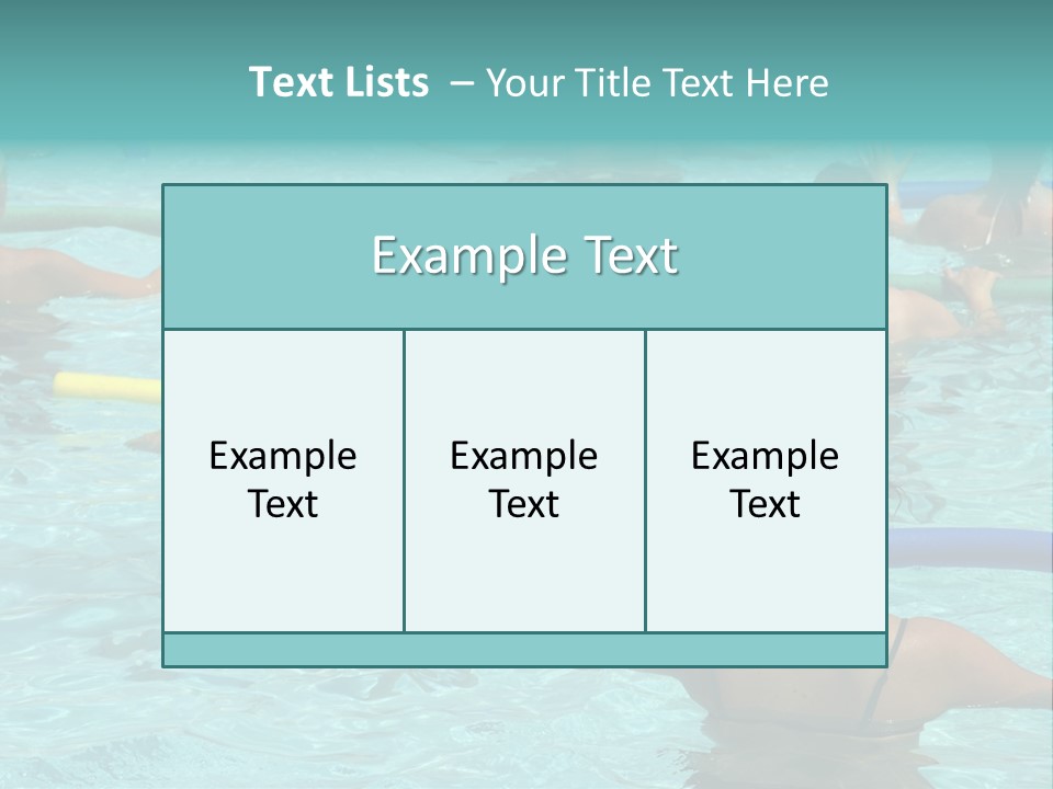Wemen Doing Water Aerobic In Pool PowerPoint Template