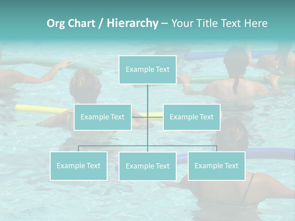 Wemen Doing Water Aerobic In Pool PowerPoint Template
