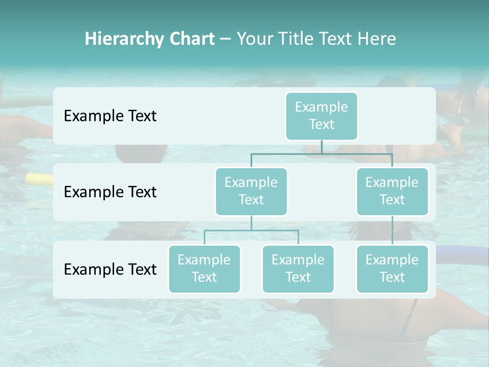 Wemen Doing Water Aerobic In Pool PowerPoint Template