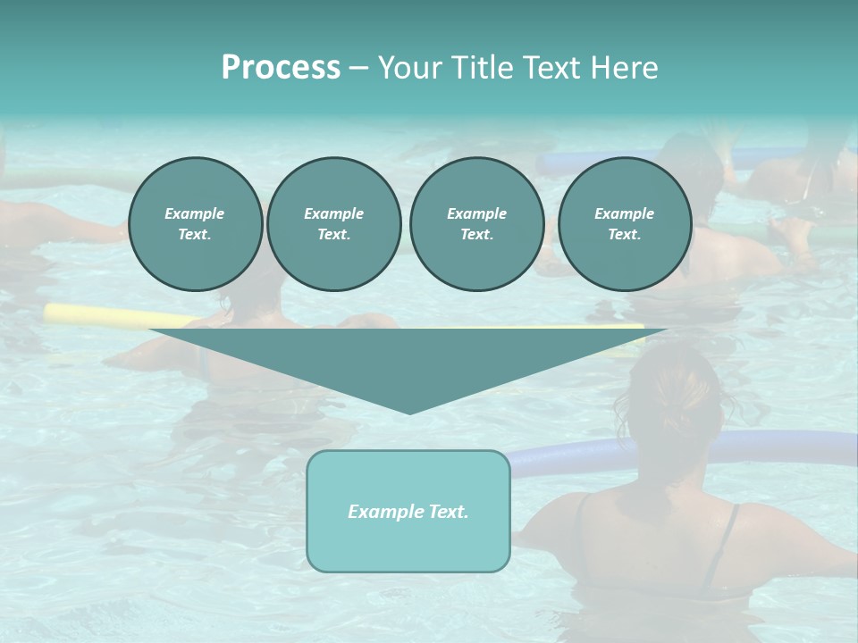 Wemen Doing Water Aerobic In Pool PowerPoint Template