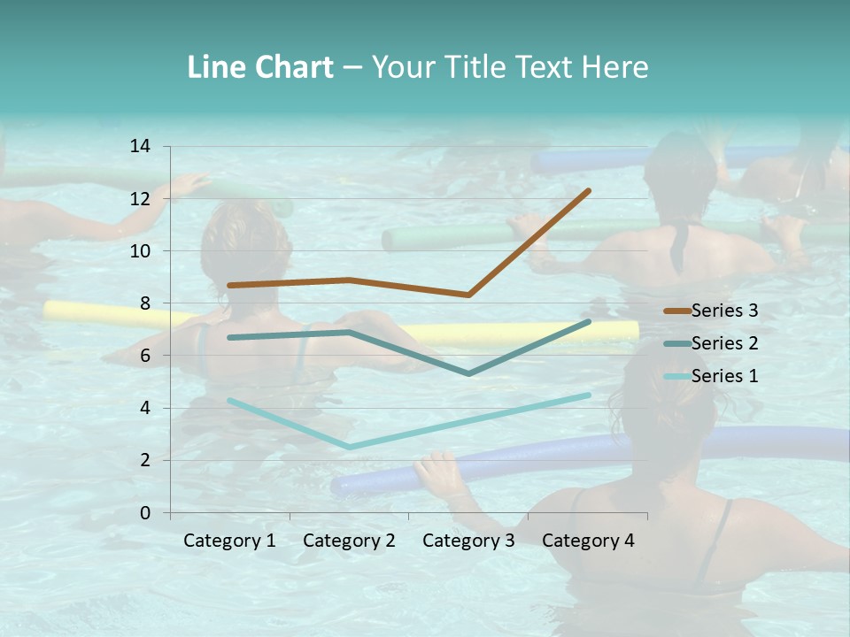 Wemen Doing Water Aerobic In Pool PowerPoint Template