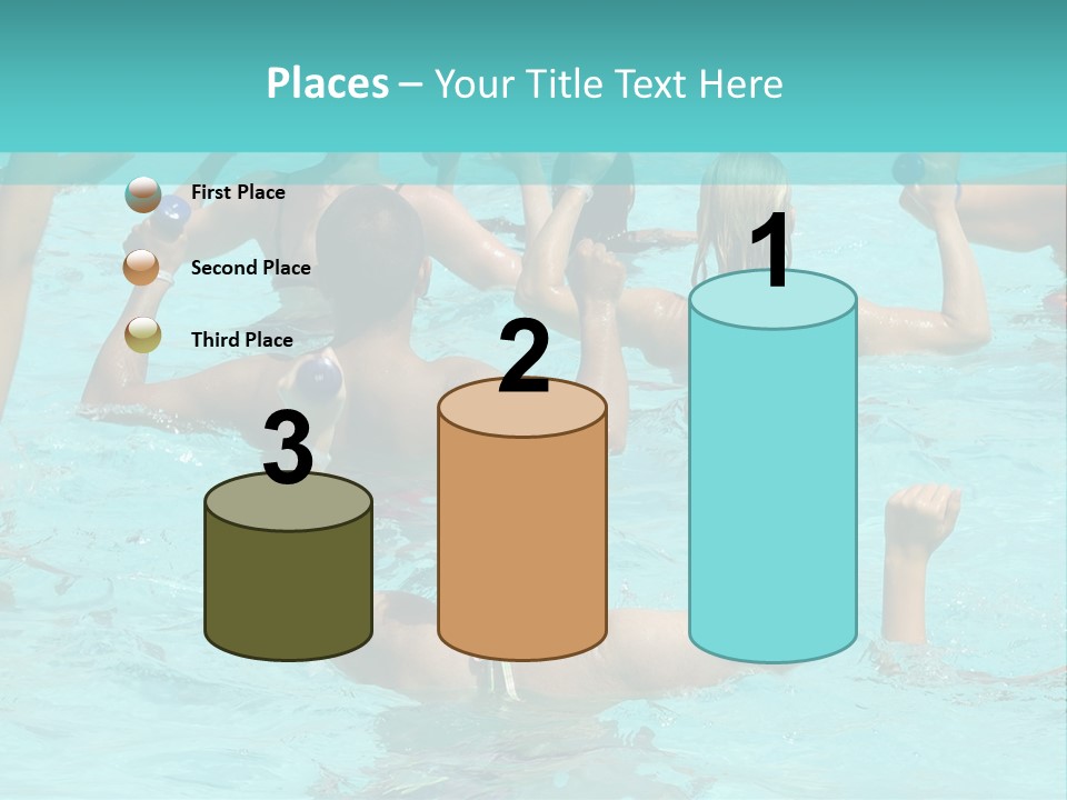 People Are Doing Water Aerobic In Pool PowerPoint Template