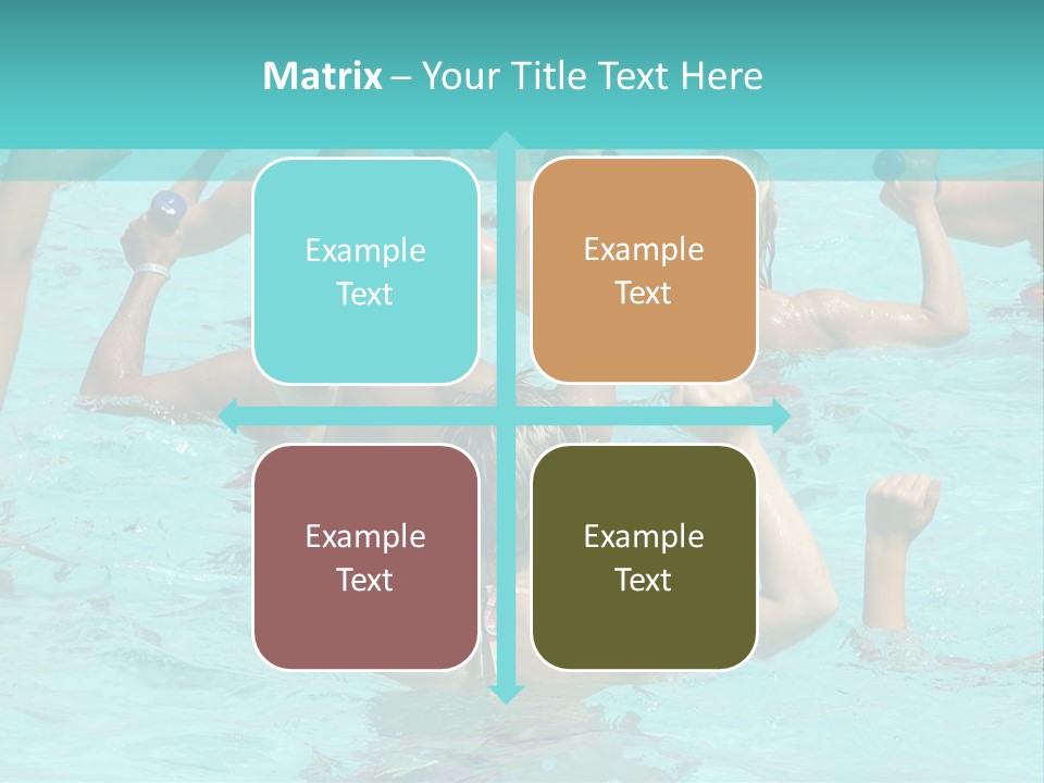 People Are Doing Water Aerobic In Pool PowerPoint Template