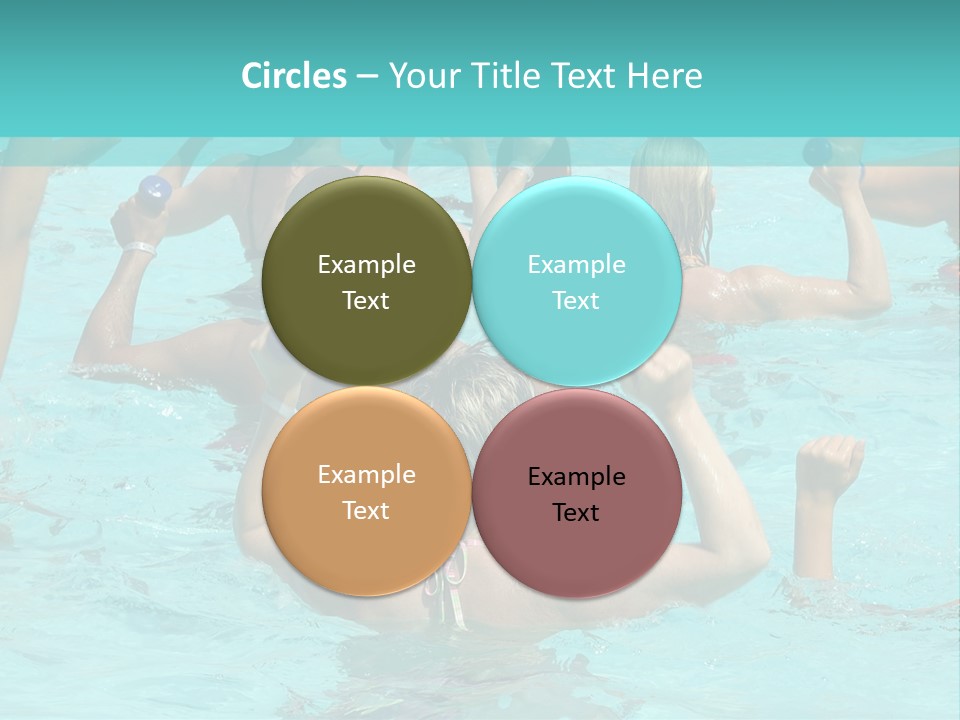 People Are Doing Water Aerobic In Pool PowerPoint Template