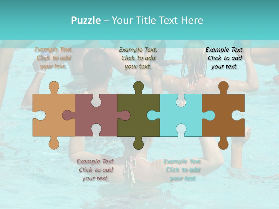 People Are Doing Water Aerobic In Pool PowerPoint Template