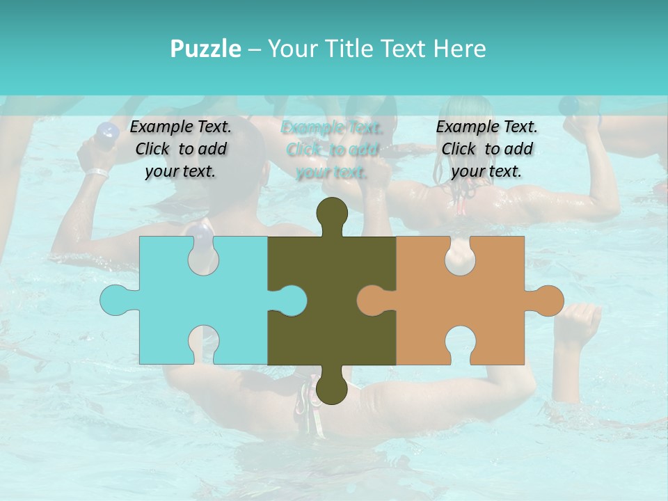 People Are Doing Water Aerobic In Pool PowerPoint Template