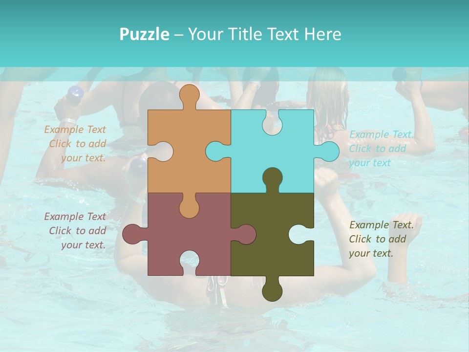People Are Doing Water Aerobic In Pool PowerPoint Template