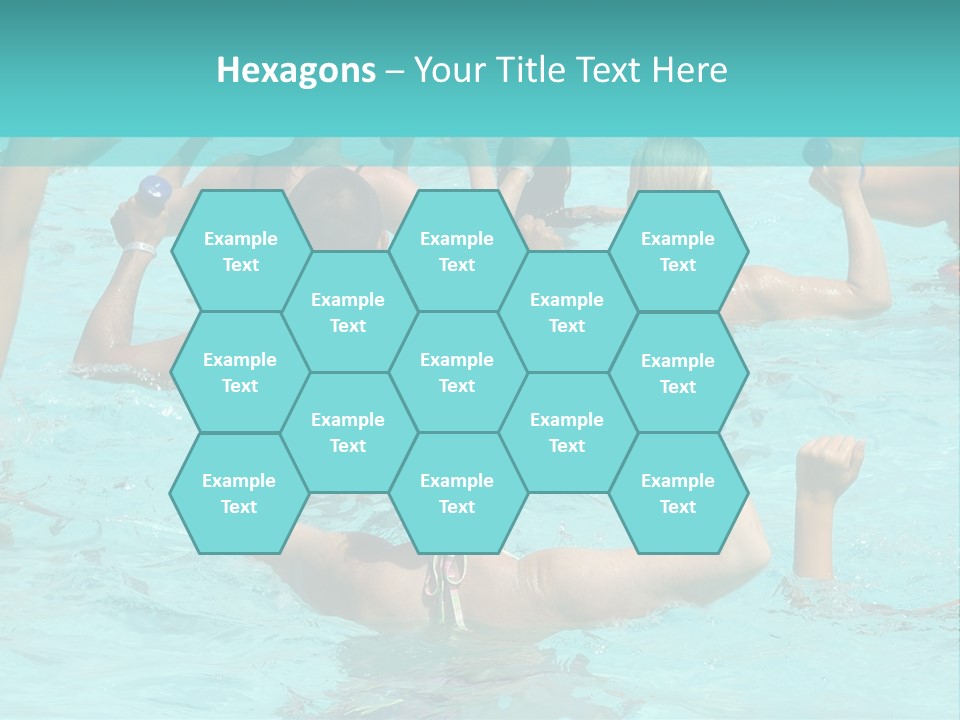 People Are Doing Water Aerobic In Pool PowerPoint Template