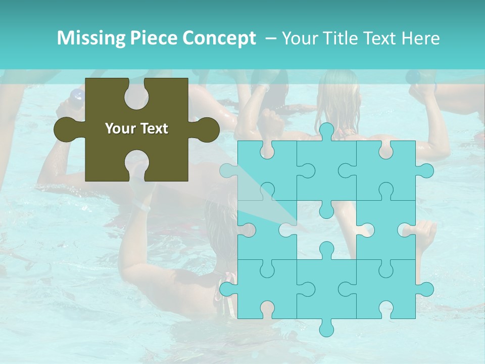 People Are Doing Water Aerobic In Pool PowerPoint Template