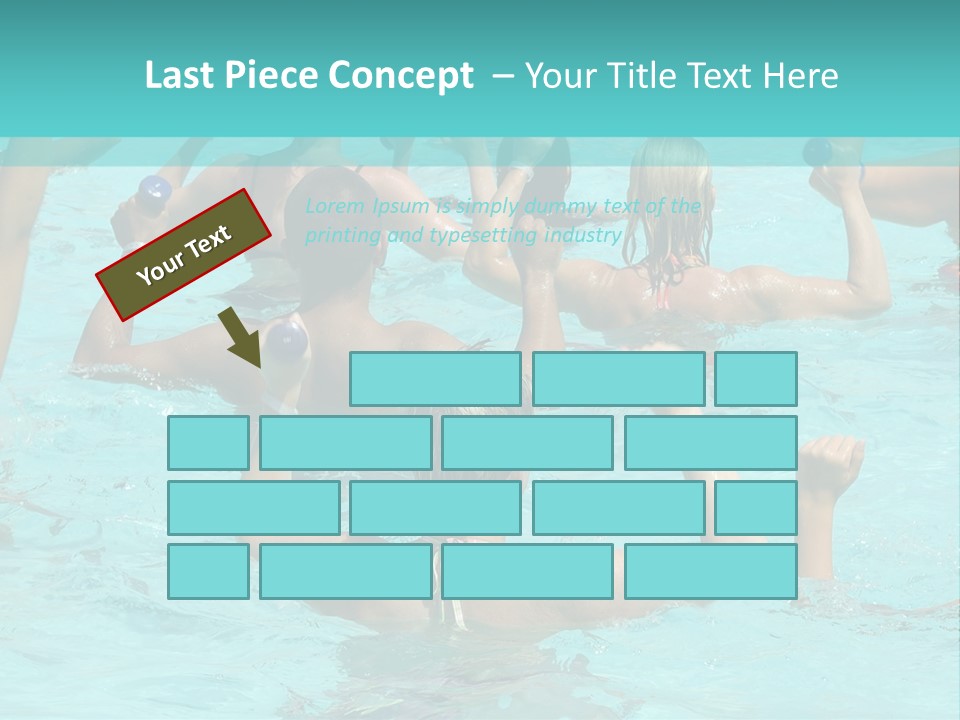 People Are Doing Water Aerobic In Pool PowerPoint Template