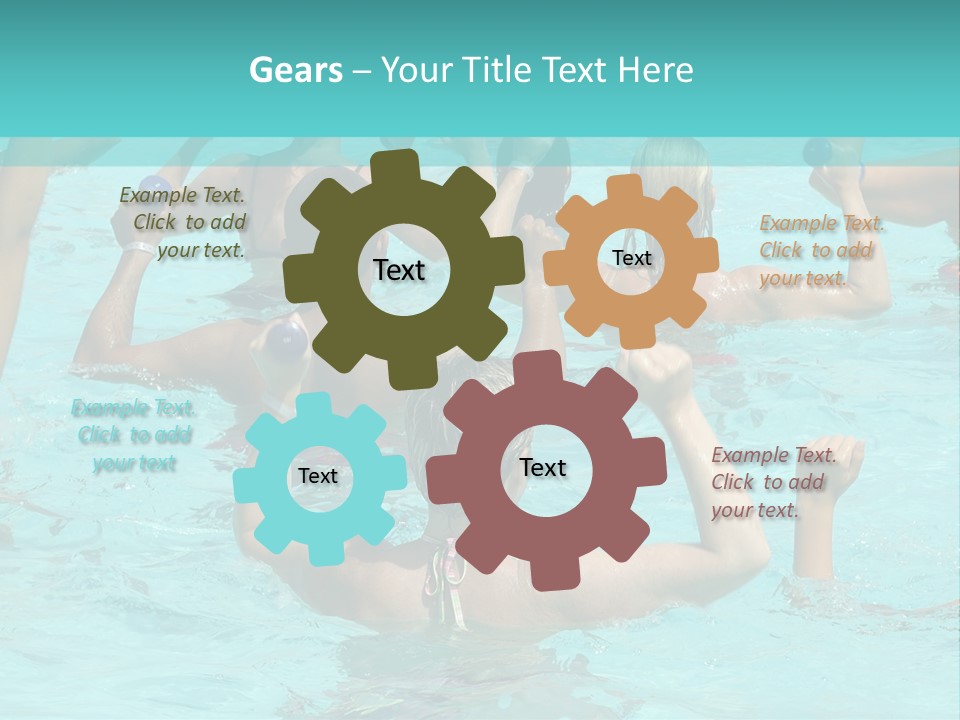 People Are Doing Water Aerobic In Pool PowerPoint Template