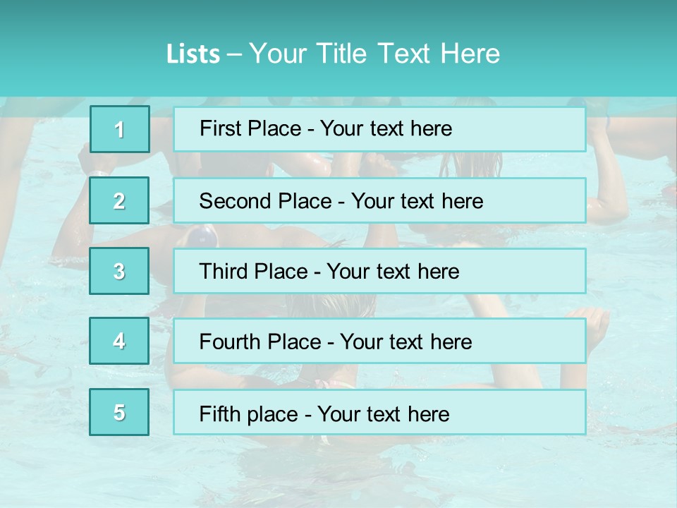 People Are Doing Water Aerobic In Pool PowerPoint Template