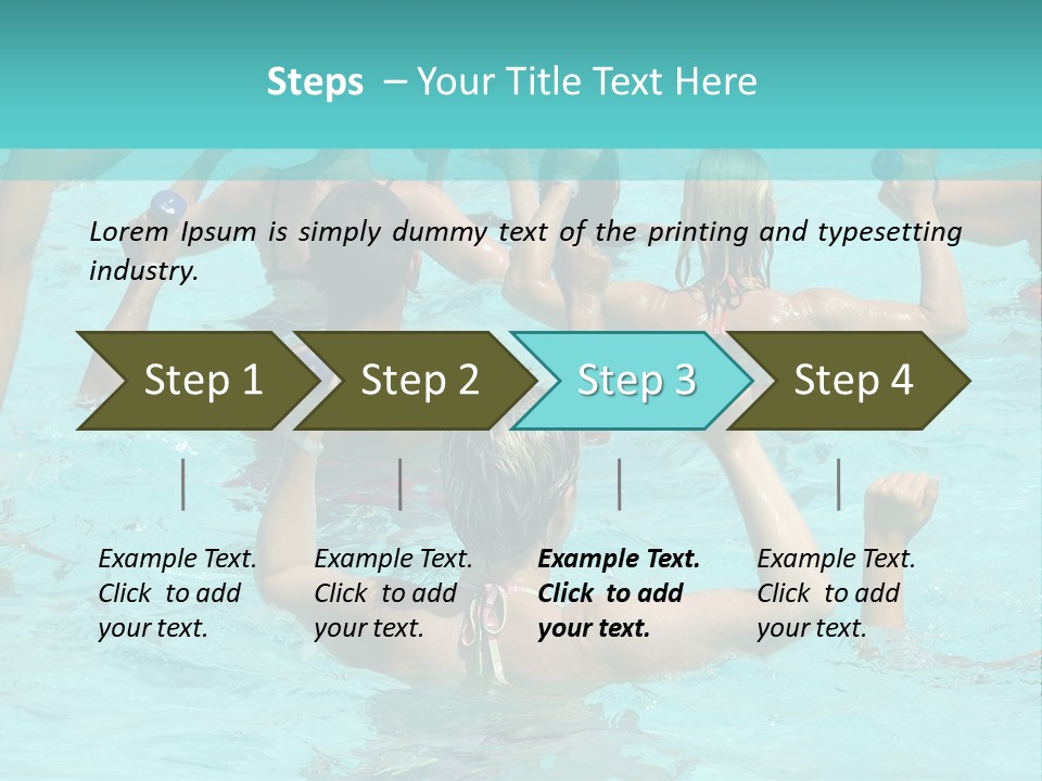 People Are Doing Water Aerobic In Pool PowerPoint Template