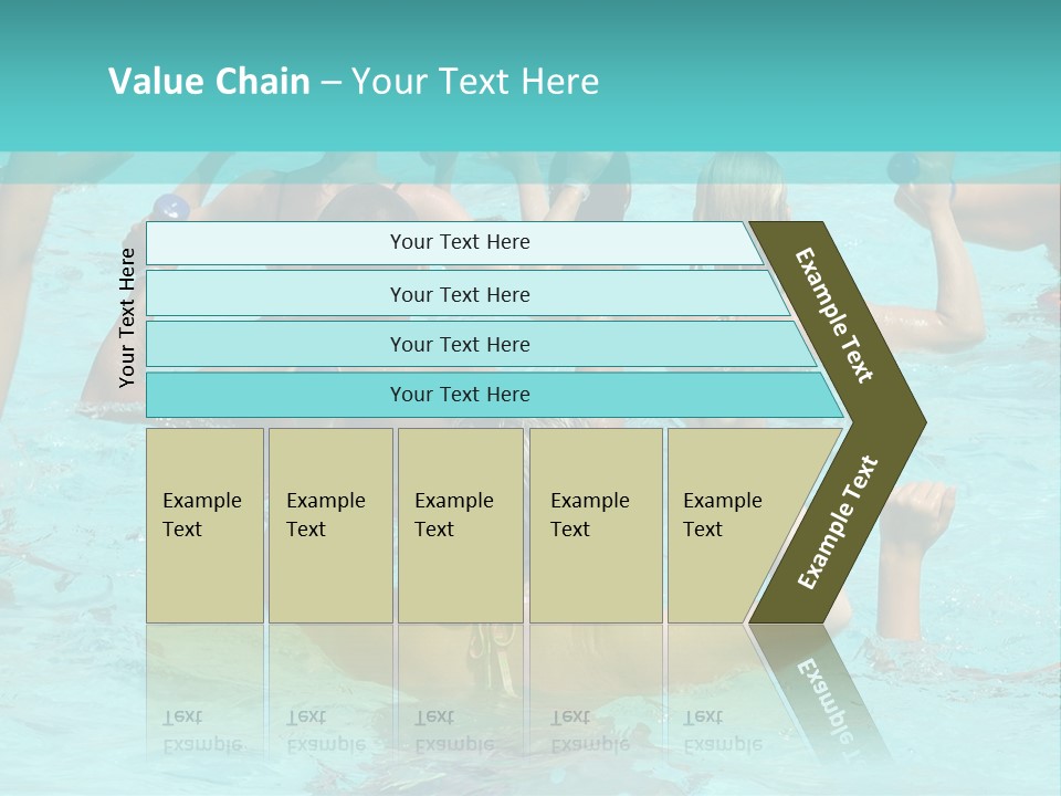 People Are Doing Water Aerobic In Pool PowerPoint Template
