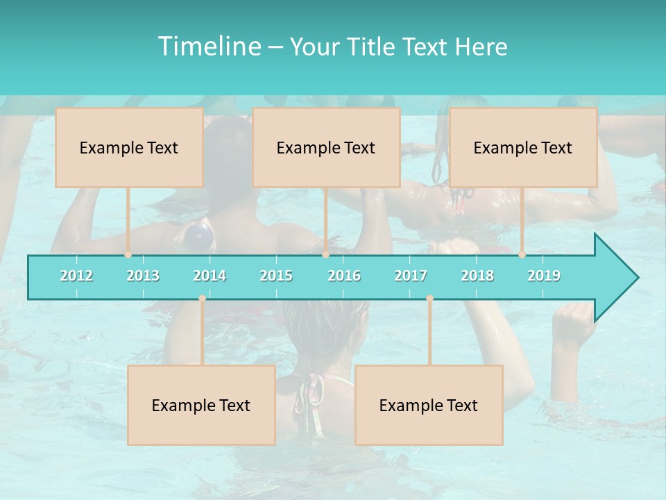 People Are Doing Water Aerobic In Pool PowerPoint Template