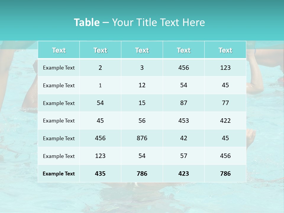 People Are Doing Water Aerobic In Pool PowerPoint Template