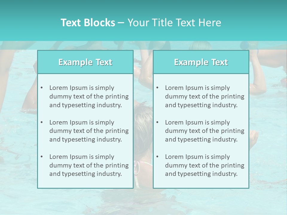 People Are Doing Water Aerobic In Pool PowerPoint Template