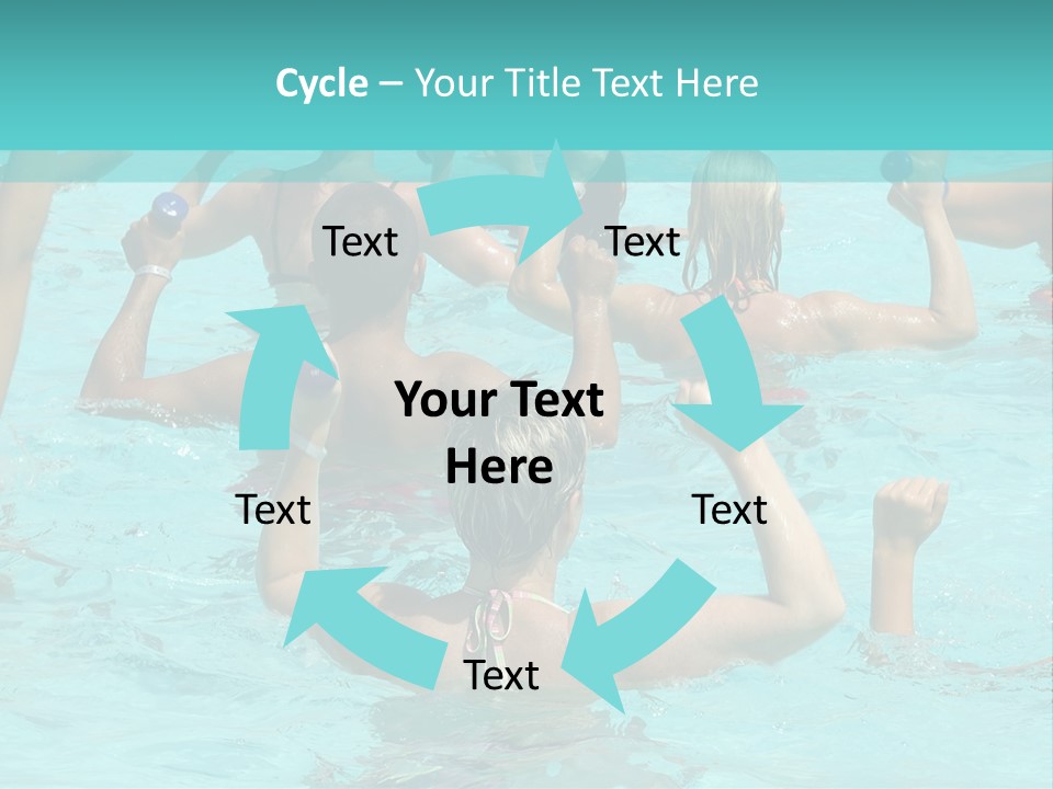 People Are Doing Water Aerobic In Pool PowerPoint Template