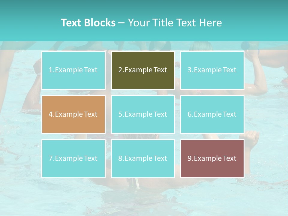 People Are Doing Water Aerobic In Pool PowerPoint Template