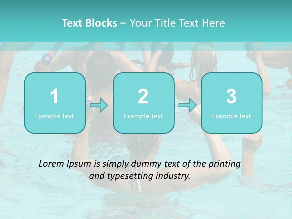 People Are Doing Water Aerobic In Pool PowerPoint Template
