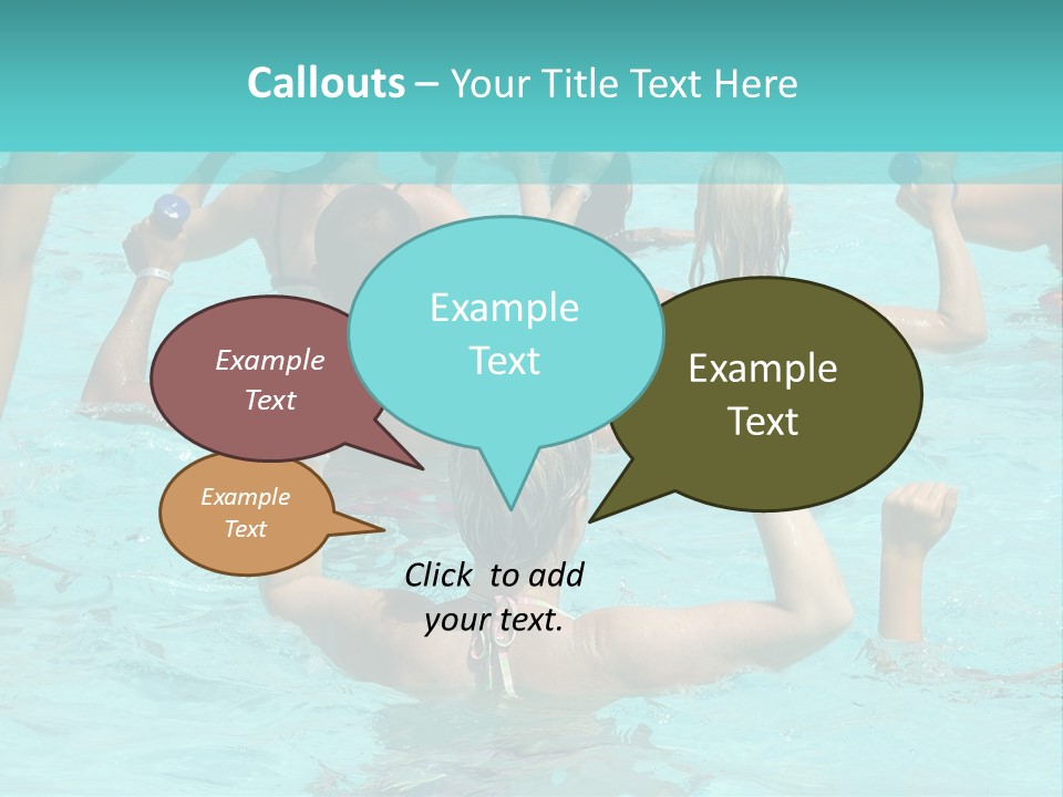People Are Doing Water Aerobic In Pool PowerPoint Template