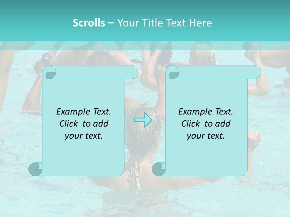 People Are Doing Water Aerobic In Pool PowerPoint Template