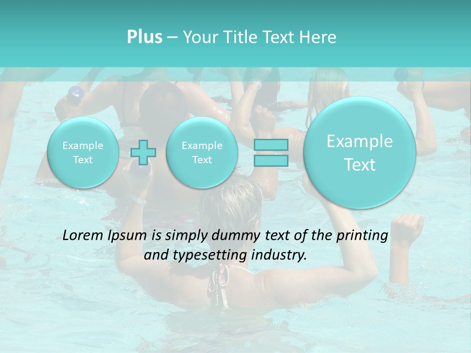 People Are Doing Water Aerobic In Pool PowerPoint Template