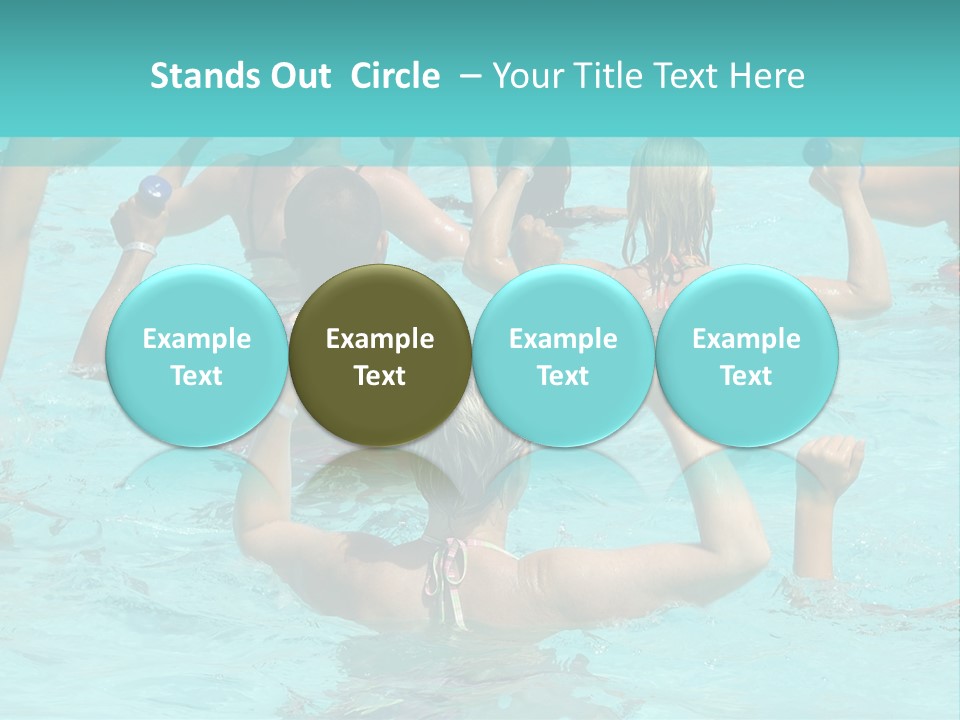 People Are Doing Water Aerobic In Pool PowerPoint Template