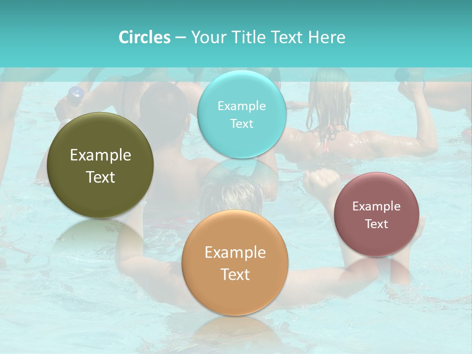 People Are Doing Water Aerobic In Pool PowerPoint Template