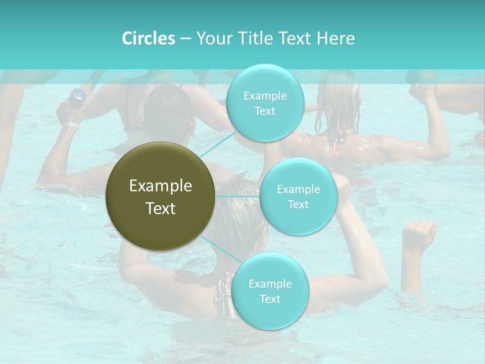 People Are Doing Water Aerobic In Pool PowerPoint Template